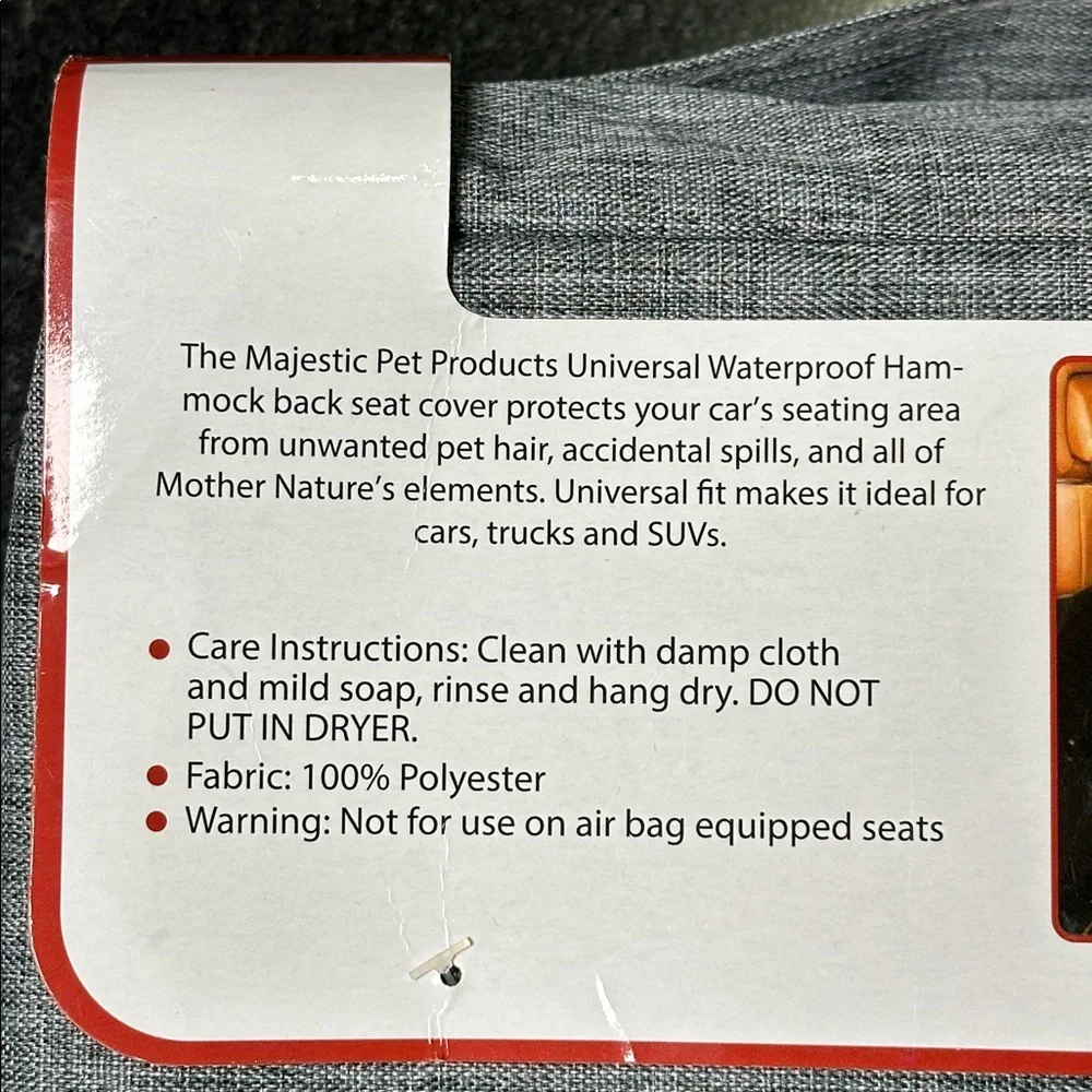 Majestic Pet Universal‎ Hammock Back Seat Cover Heathered Gray